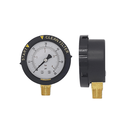 Swimables Pentair Style Bottom Mount Pressure Gauge W/Start&Clean SW-25-058 - Benchmark Pool Supply