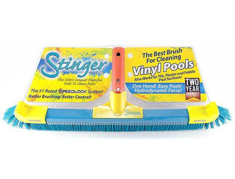 18" Stinger Vinyl Brush Light Blue Bristle | BR4018S - Benchmark Pool Supply